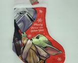 Star Wars Xmas Stocking Mandalorian The Child Grogu Merry Force Be With ... - $22.76