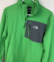 The North Face Fleece Sweater 1/4 Zip Pullover Lightweight Green Men’s S... - $34.99