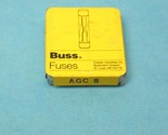 Bussmann AGC-8 Fast-Acting Glass Fuse 3AG 1/4” x 1-1/4” 8 Amp 250 VAC Qty 5 - $6.95