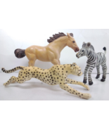 Vintage Safari LTD Animal Figure Lot: Horse, Running Cheetah, Baby Zebra - $184.23 MXN