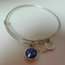 Alex and Ani Silver-tone Blue Stone Bracelet - £18.69 GBP