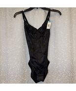 VTG Lilly of France Black Lace Bodysuit Body Shaper Sz 34B Style 890 NWT - $61.45 CAD