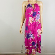 Mlle Gabrielle Pink Purple Multicolor Floral Print Women&#39;s Size L Maxi Dress - $59.39