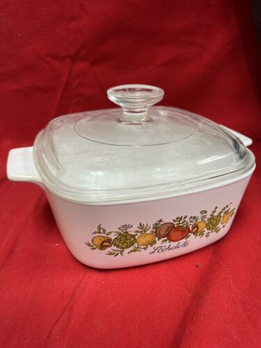 Vintage Spice Of Life A-1 1/2-B Casserole with A-7-C Pyrex Lid  - $10.69