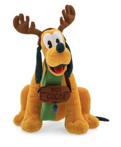 Disney Store Holiday Pluto Hot Cocoa Christmas Plush NEW - £31.60 GBP
