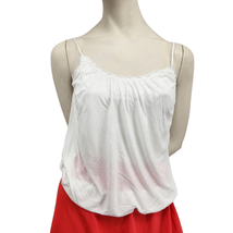 Old Navy Camisole Tank Top Juniors Small White Relaxed Fit Self Bra Elastic - £3.98 GBP