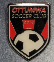 Ottumwa Soccer Club - 2018 - Iowa - Enamel Lapel Backpack Hat Pin - £12.65 GBP