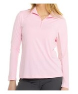 NWT X by GOTTEX Light Pink Golf Tennis Long Sleeve Mock Shirt S M L &amp; XL - $39.99