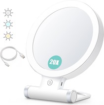 B Beauty Planet Magnifying Mirror With Light 20X/1X,Double Sided Tabletop Mirror - £26.15 GBP