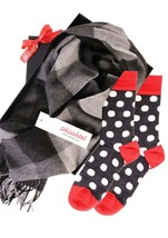 BestSockDrawer Alpaca wool scarf and MERINO DOTS socks gift box for women - £78.46 GBP