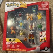 Jazwares Pokémon 10 Pack Battle Ready Figure Multi Squirtle froakie yamp... - $29.69