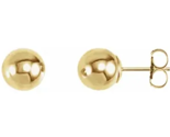 Ball stud earrings with bright finish Women&#39;s Earrings 14kt Yellow Gold ... - $89.00