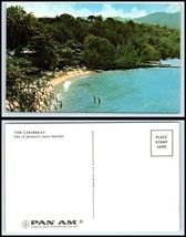 Jamaica Postcard - One Of Jamaica&#39;s Many Beaches - Pan Am J44 - £2.28 GBP