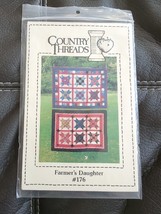 Country Threads Wall Quilt Pattern FARMER&#39;S DAUGHTER Rotary 28&quot;x38&quot; 176 - £7.46 GBP