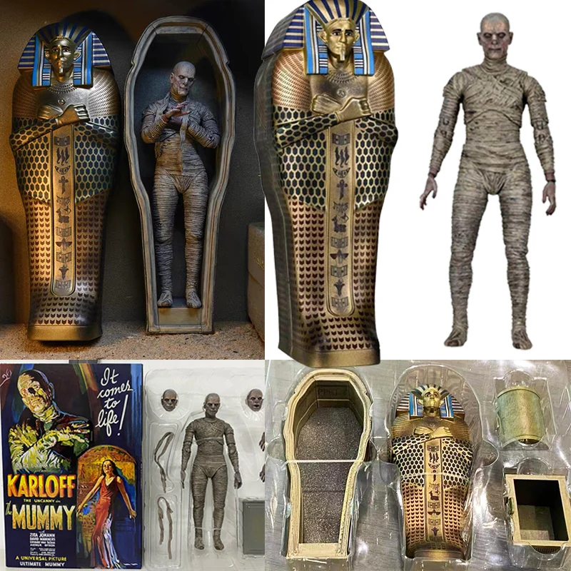 NECA Universal Monsters The Mummy Casket Coffin Pyramid Action Figure Mo... - $34.45+