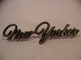 1976 77 78 Chrysler New Yorker Gold Script Emblem #4022351 W/ Studs - £35.39 GBP