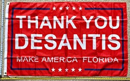 Ron Desantis Flag Thank You Desantis R Make Florida Sign USA 3x5Ft - £13.15 GBP