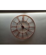 Metal Skeleton Copper Huge Color Super Strong Vintage Roman Deco Wall Clock - $372.30 CAD