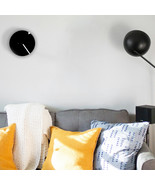 Small white wood + black acrylic wall clock with rotating dial - The Min... - €85,28 EUR