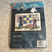 JIFFY SUNSET COUNTED CROSS STITCH KIT QUILT SHOW #16598 7” X 5” NEW OLD ... - $18.04