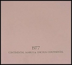 1977 Lincoln Continental, Mark V Dlx. Brochure Xlnt - £9.16 GBP