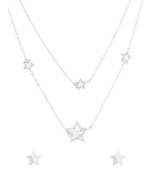 Kicky and Perky 925 Sterling Silver Mother of Pearl Shell Star Station L... - $73.78