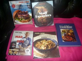 Lot 5 Best of Food &amp; Wine Cookbooks 2010 Favorites Quick Pasta Mad Genius Tips - £19.38 GBP