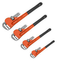 Adjustable Pipe Wrench Set 4Pcs 8&quot; 10&quot; 14&quot; 18&quot; Monkey Heat Treated - £43.26 GBP