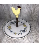 Lovely Vtg Nikko Japan Early Bird Rooster Platter Condiment Tray Centerp... - $485.44 MXN
