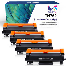4 High Yield Tn760 Tn730 W/ Chip For Brother Mfc-L2730Dw Dcp-L2550Dw Hl-... - $58.99