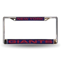 NFL New York Giants Laser Chrome Acrylic License Plate Frame - £23.42 GBP