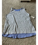 Calvin Klien Womens Stripes Perfomance Tank Plus Size 2X Sleeveless Pull... - $355.23 MXN