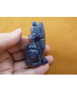 Y-COY-SI-713 Blue Gary Sodalite COYOTE wild dog gemstone carving FIGURIN... - £13.75 GBP