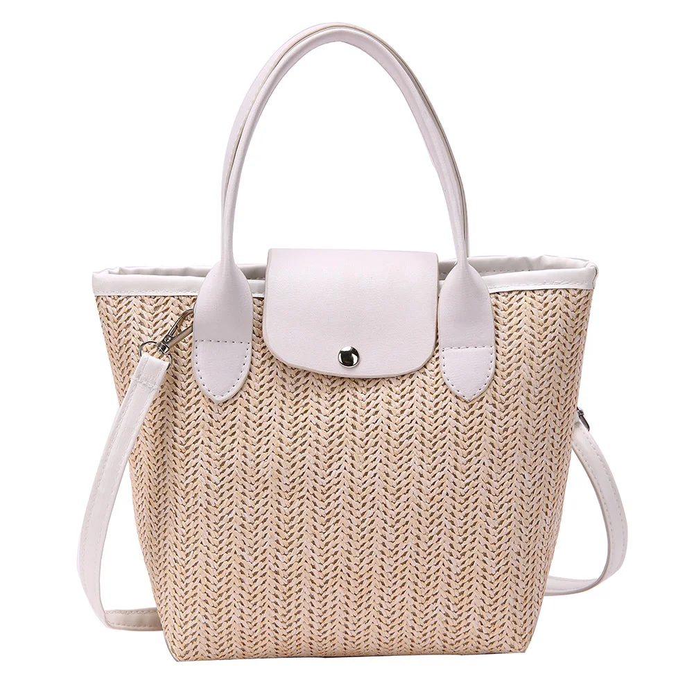 Summer Straw Beach Bag Handmade Women  Bags Raffia  Rattan Bags Bohemian Casual  - £112.29 GBP