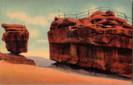 Balanced and Steamboat  rocks Garden of the Gods Denver CO Vintage Postcard (D8) - £4.58 GBP