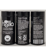 (3 Ct) Hello Activated Charcoal Toothpaste Tablets 60 Tablets Each EXP: ... - £14.20 GBP