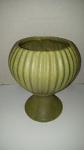  Vintage McCoy Floraline Matte Green Planter/Vase  407 USA - £12.41 GBP