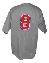 Custom Name # Team Cuba Retro Baseball Jersey Button Down Grey Any Size image 2