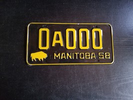 1958 Manitoba Sample License Plate - $73.34