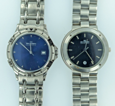Lot of 2 Skagen Men&#39;s Quartz Watches 63LSXN 118LSXB Steel Bracelet AS IS - £94.15 GBP