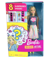 2018 MATTEL BARBIE DOLL YOU CAN BE ANYTHING GIRL POWER 8 SURPRISES INSID... - $27.67