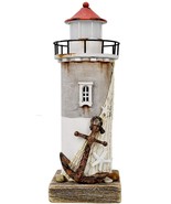 Rustic Wooden LED Lighthouse Statue Decor Nautical Ocean Sea Beach Theme... - £27.13 GBP