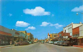 Main Street Cars Kingsville Texas 1950s postcard - $6.93