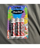 ChapStick Lip Balm Candy Cane Limited Edition Holiday Flavor 3 Pack NEW - $183.60 MXN