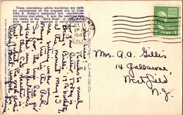 Vtg Postcard California Sutter&#39;s Fort, Sacramento Capt. Johan A. PM 1947 - £4.55 GBP