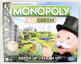 Monopoly Go Green Edition Game 100% Recycled Paper Plant-Based Plastic Tokens  - £12.54 GBP