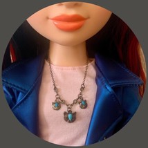 Unique Bronze Cat Charm Doll Necklace • 18 Inch Fashion Doll Jewelry - £4.64 GBP