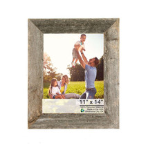 11X14 Rustic Weathered Grey Picture Frame With Plexiglass Holder - £54.18 GBP