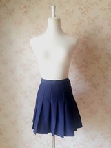 NAVY BLUE Girl School Skirt Tennis Skirt Navy High Waisted Pleated School Skirt - $28.99