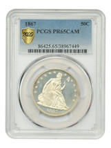 1867 50C PCGS PR65CAM - $4,328.63